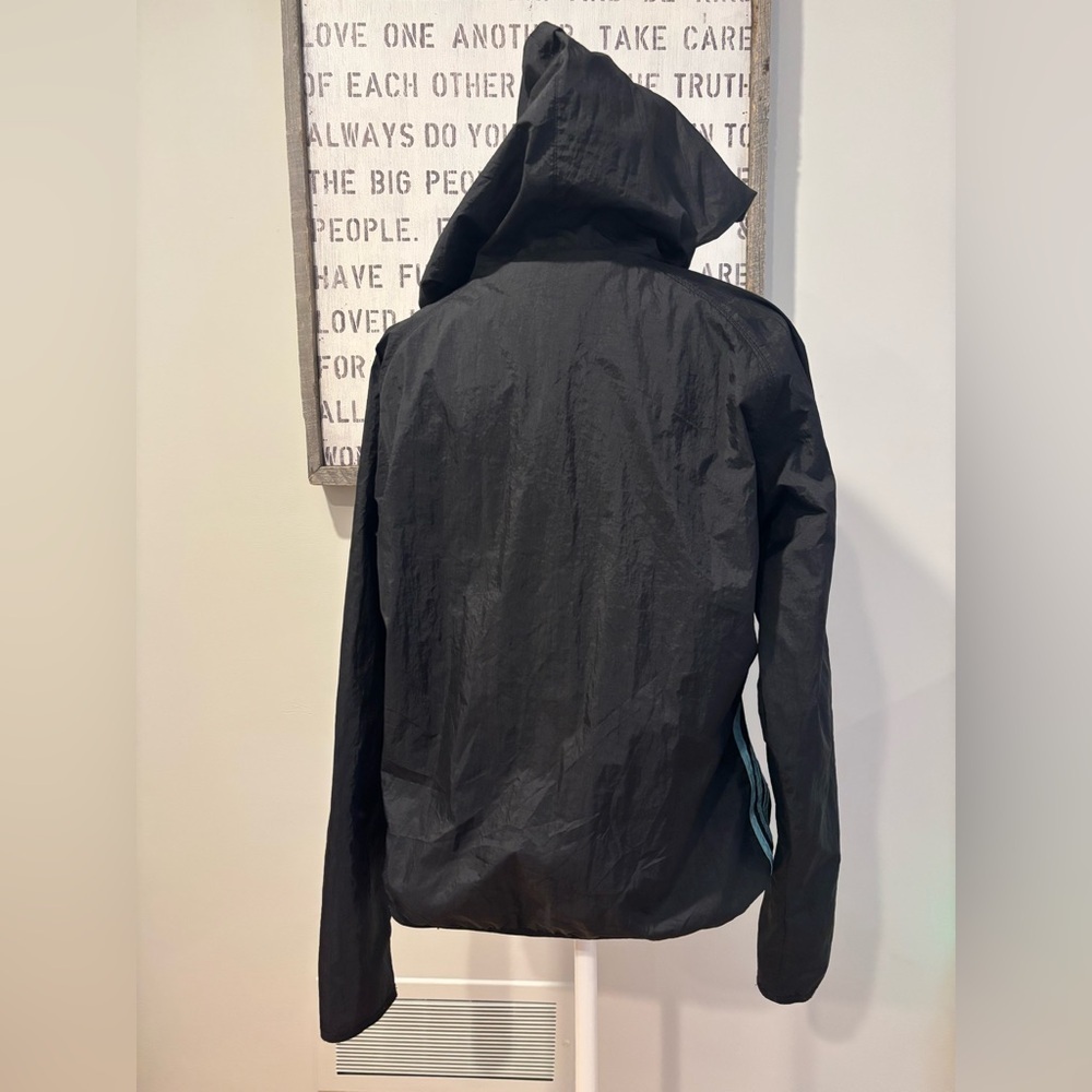 Adidas Women's Black Utility Jacket with Blue Logo - Picture 5 of 10